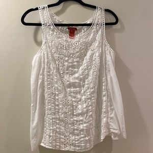 Sundance crocheted cotton tank